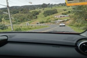 Driving on the road in Costa Rica